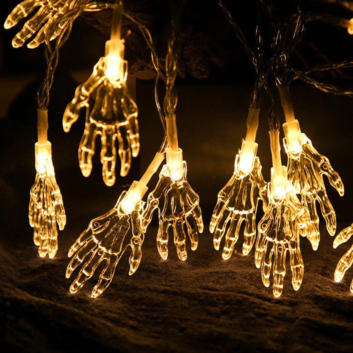 50% OFF | Starbones™ Solar LED Halloween Skeleton Hand Lamp String