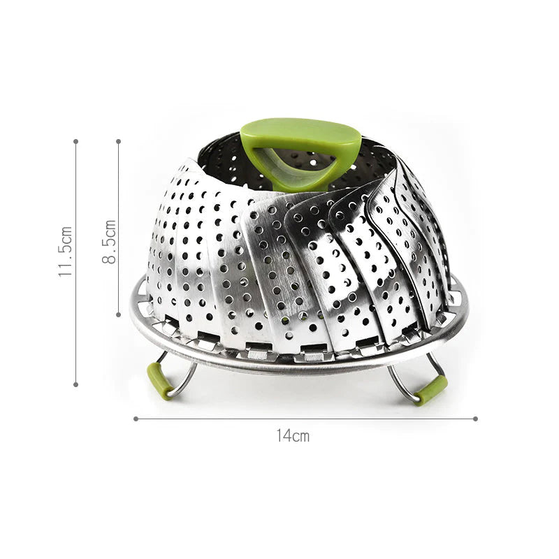 (1+1 Free)Kuchmi™ - Folding steel steamer in flower shape - Prepare your meal without losing the nutrients! [Discount Sista Dagen]