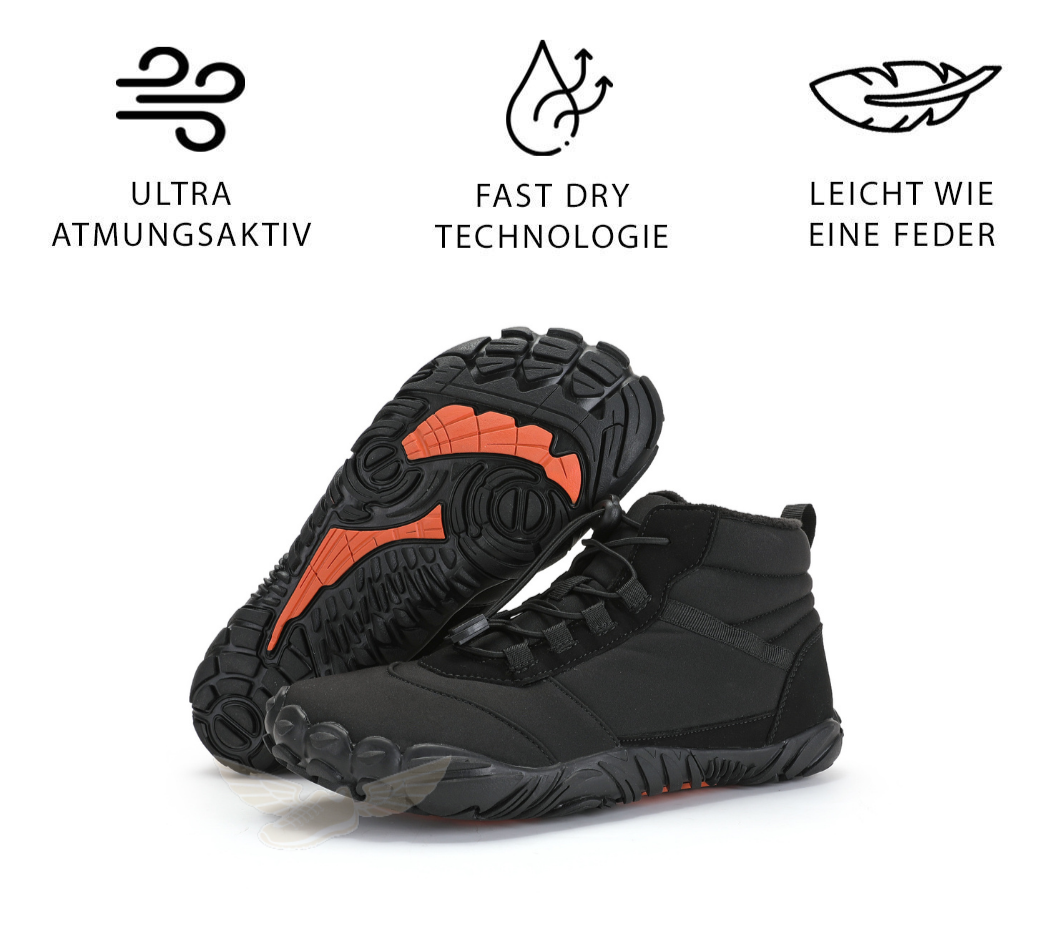 Waterproof winter barefoot shoe for men and women