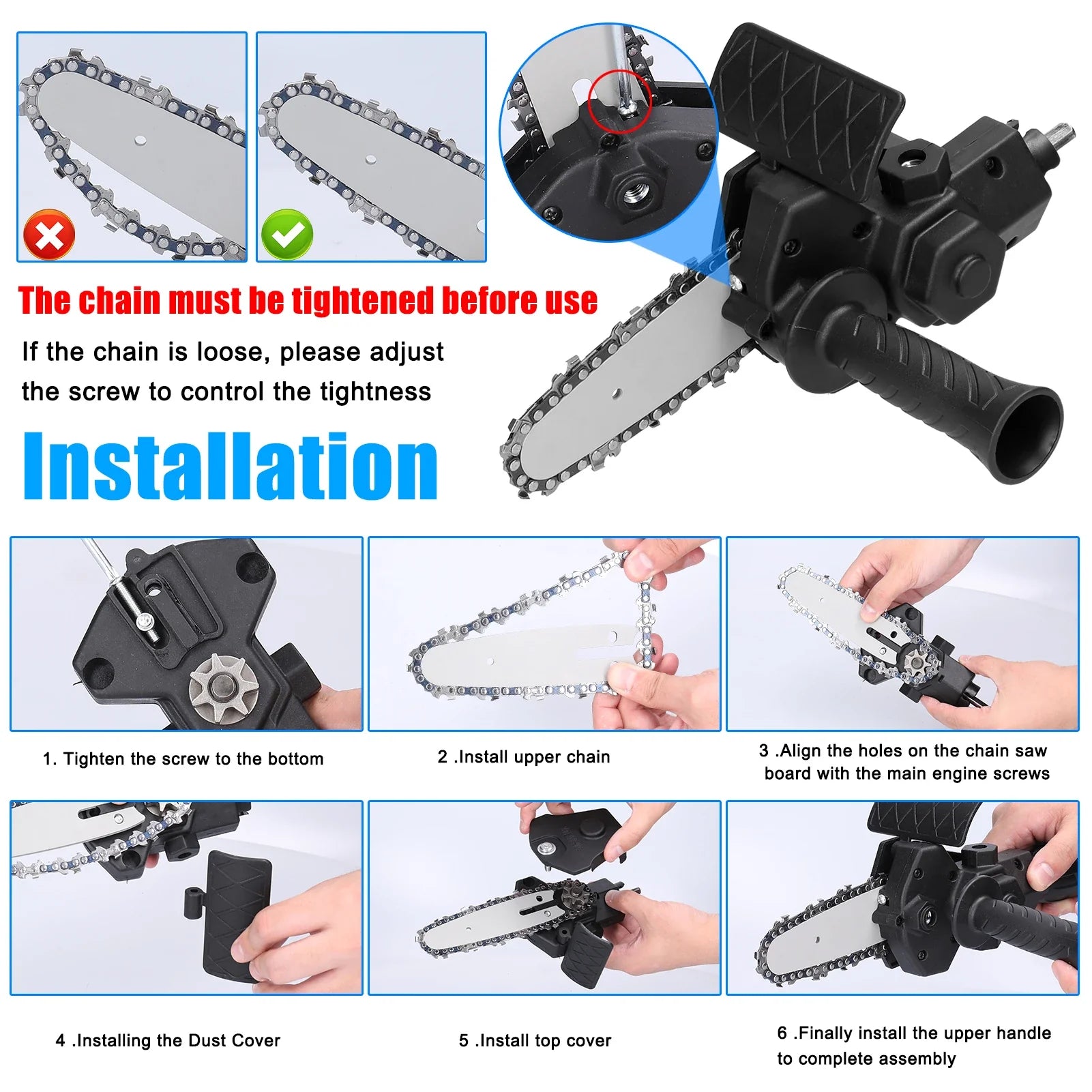 SwiftDrill™ Chainsaw Drill Attachment