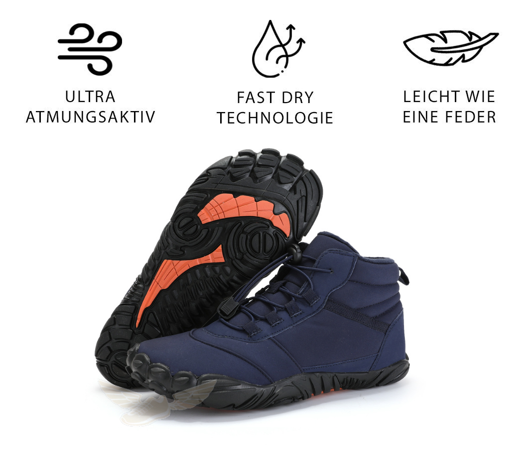 Waterproof winter barefoot shoe for men and women