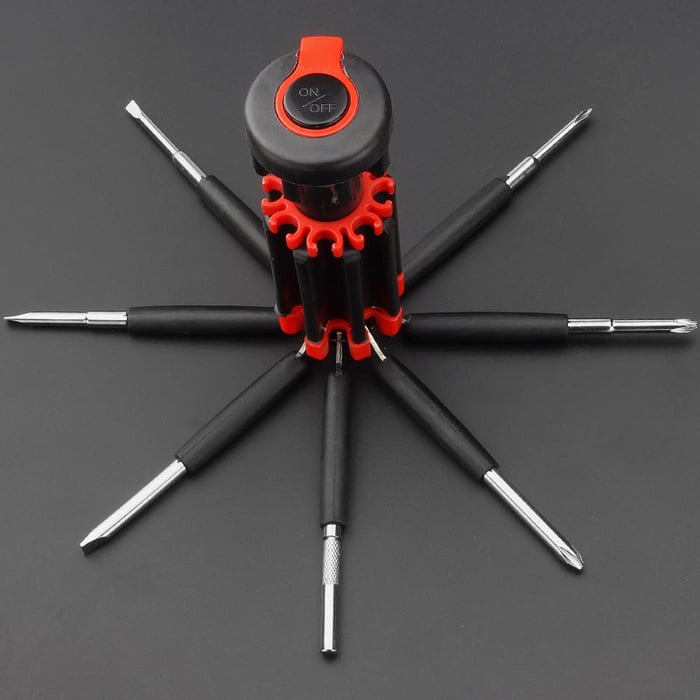 Workdrive - 8 Screwdrivers in 1 Tool with Worklight