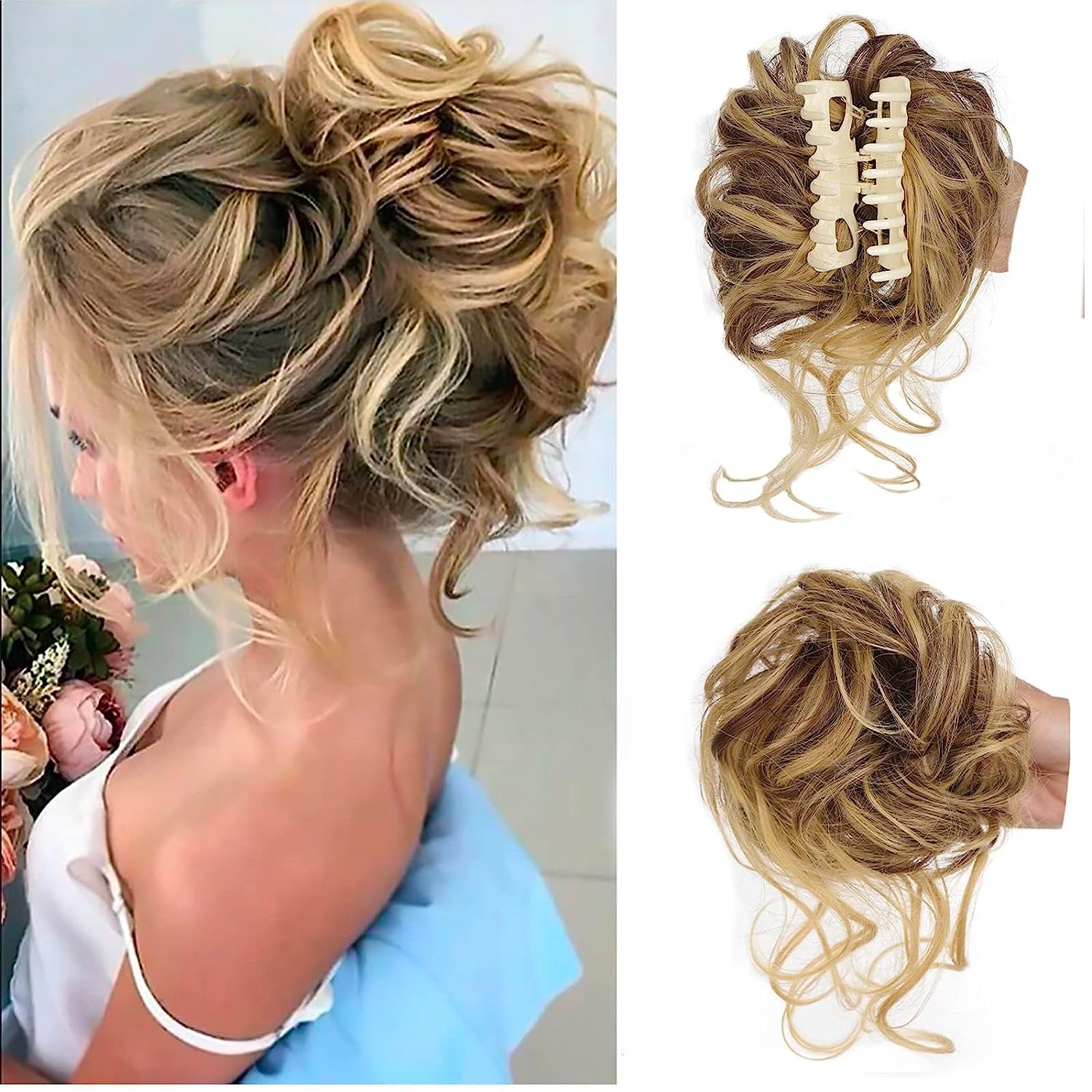 Loopybun | Clip-in Curly Hair Bun Piece