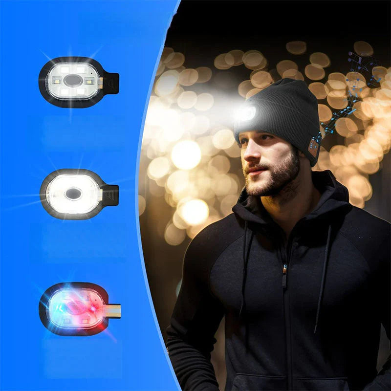 BrightNote - Knitted hat with LED light and speakers