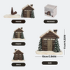 FrostyCab - snowy log cabin incense burner with 2 incense cones