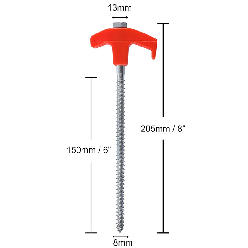 Anchord 8-Inch Screw-In Tent Stakes