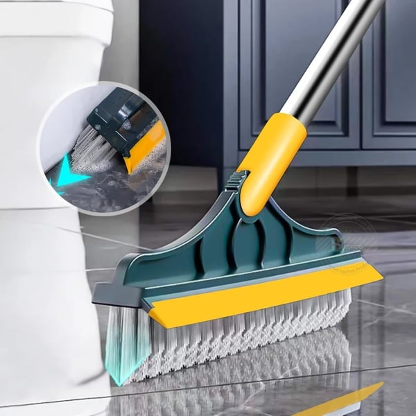 Flooressential 2-in-1 Long-Handle Floor Scrub Brush