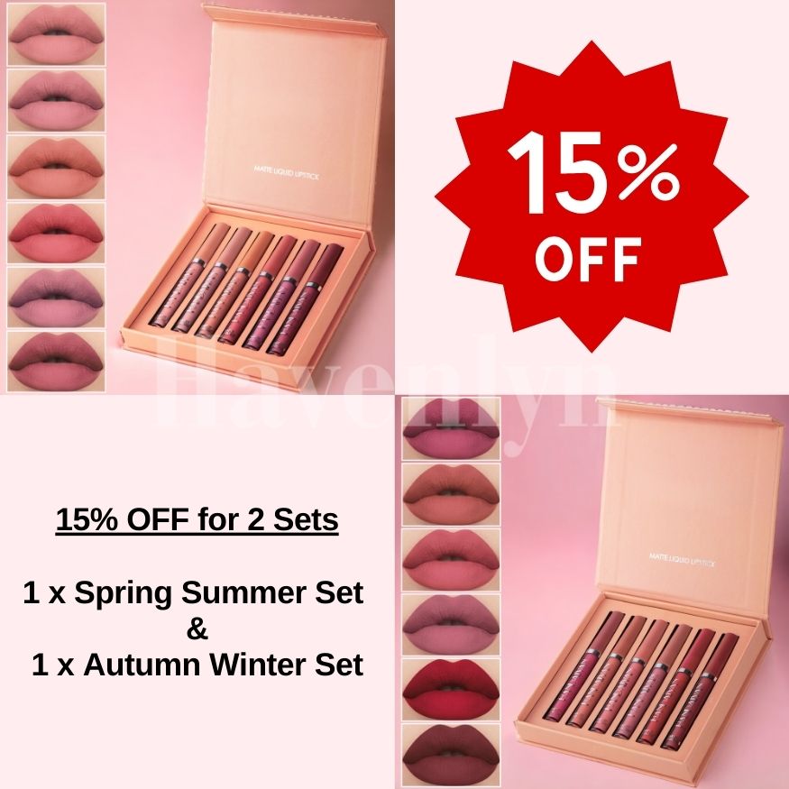 Havenlyn™ - Everlasting Liquid Lipstick Matte (Set of 6) [Last day discount]