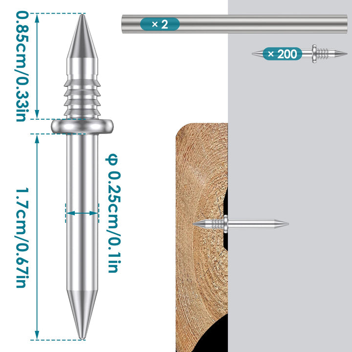 SeemiNail - Double-headed socket thread nail (100 pieces) - Nail without mess! [Last day discount]