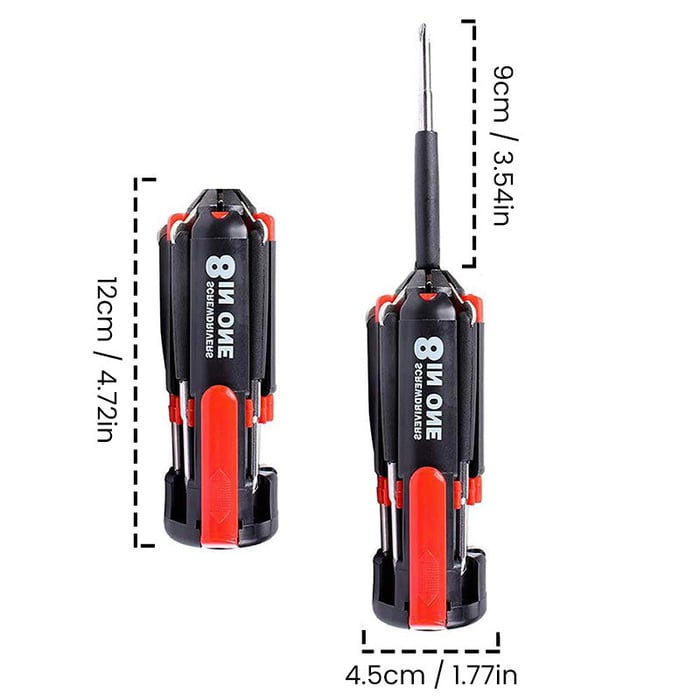 Workdrive - 8 Screwdrivers in 1 Tool with Worklight