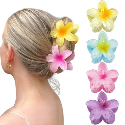 Florawear Flower Hair Claw Clips - Set of 4 PCS