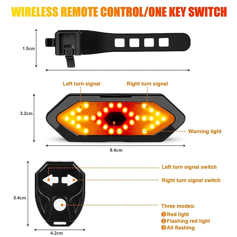 LuminaRide™ - Wireless rear light with signals [Last day discount]