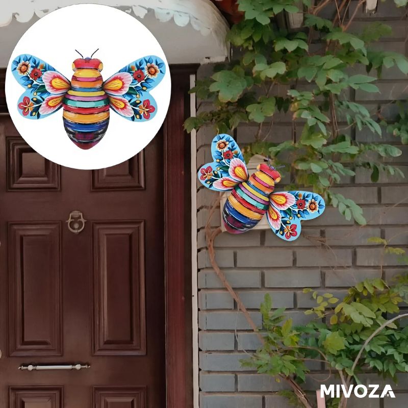 1+1 Free | Charming hand-painted bee wall art for garden decoration