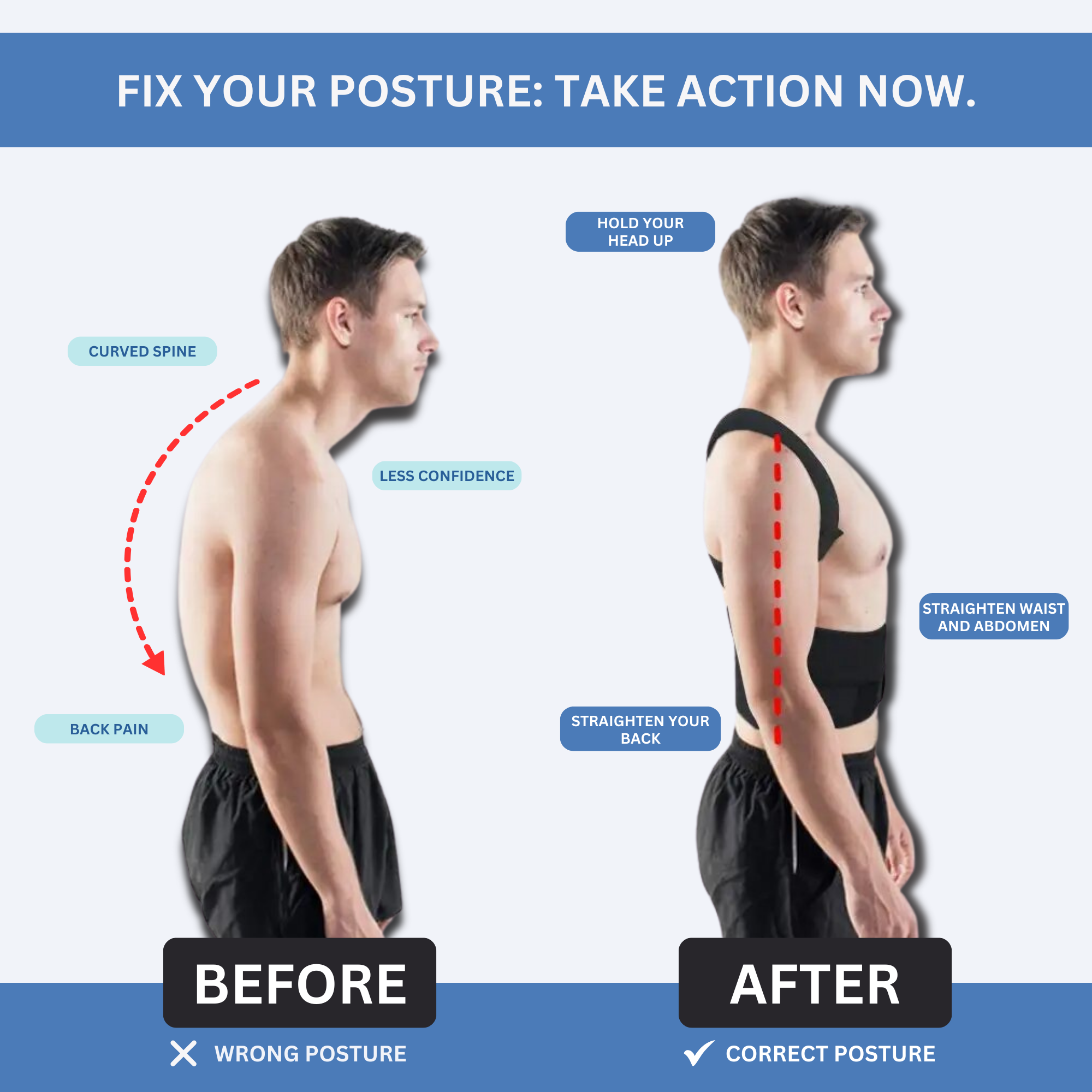 Backfix - Adjustable Back Posture Belt