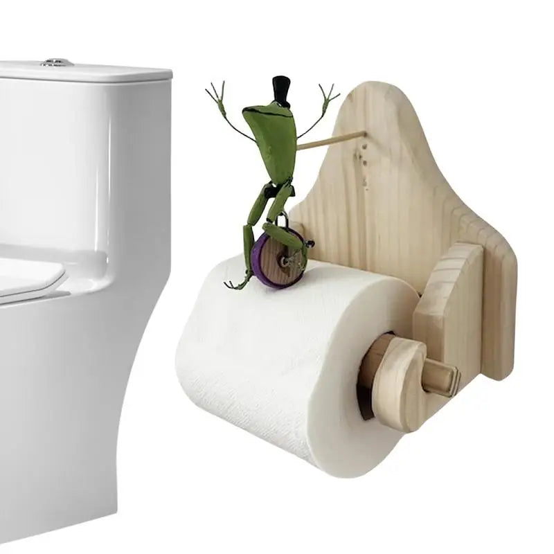 50% off | BathroomBuddy™ - Frog riding bicycle toilet roll holder