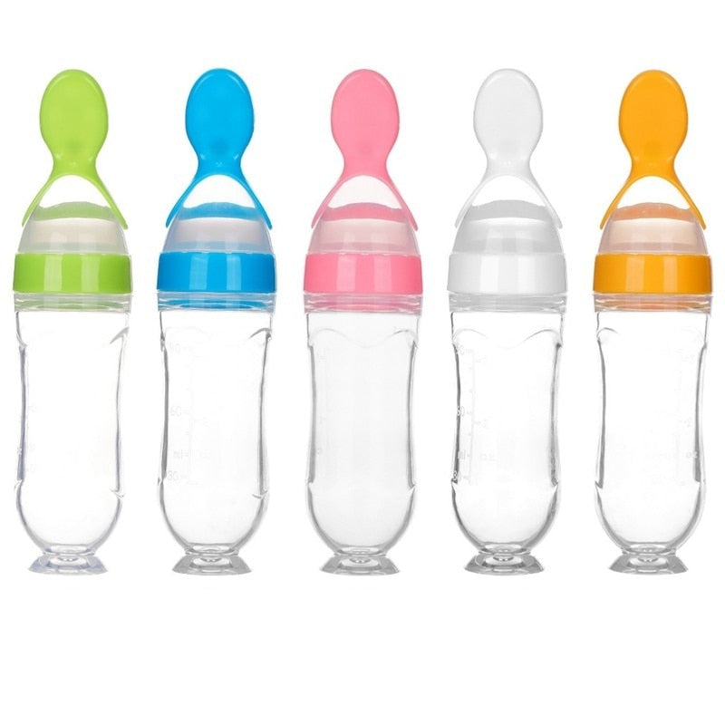 Baby spoon bottle dispenser