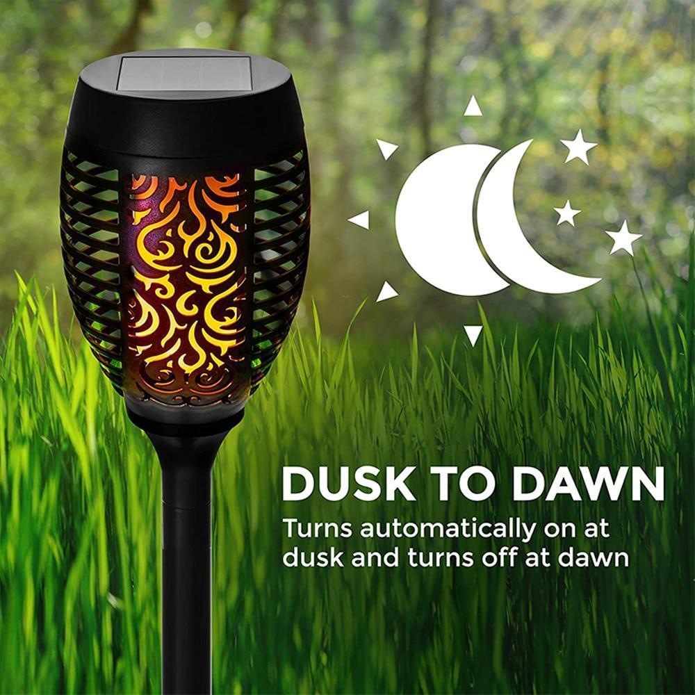 【76% OFF】Solar-Powered Torch Lights