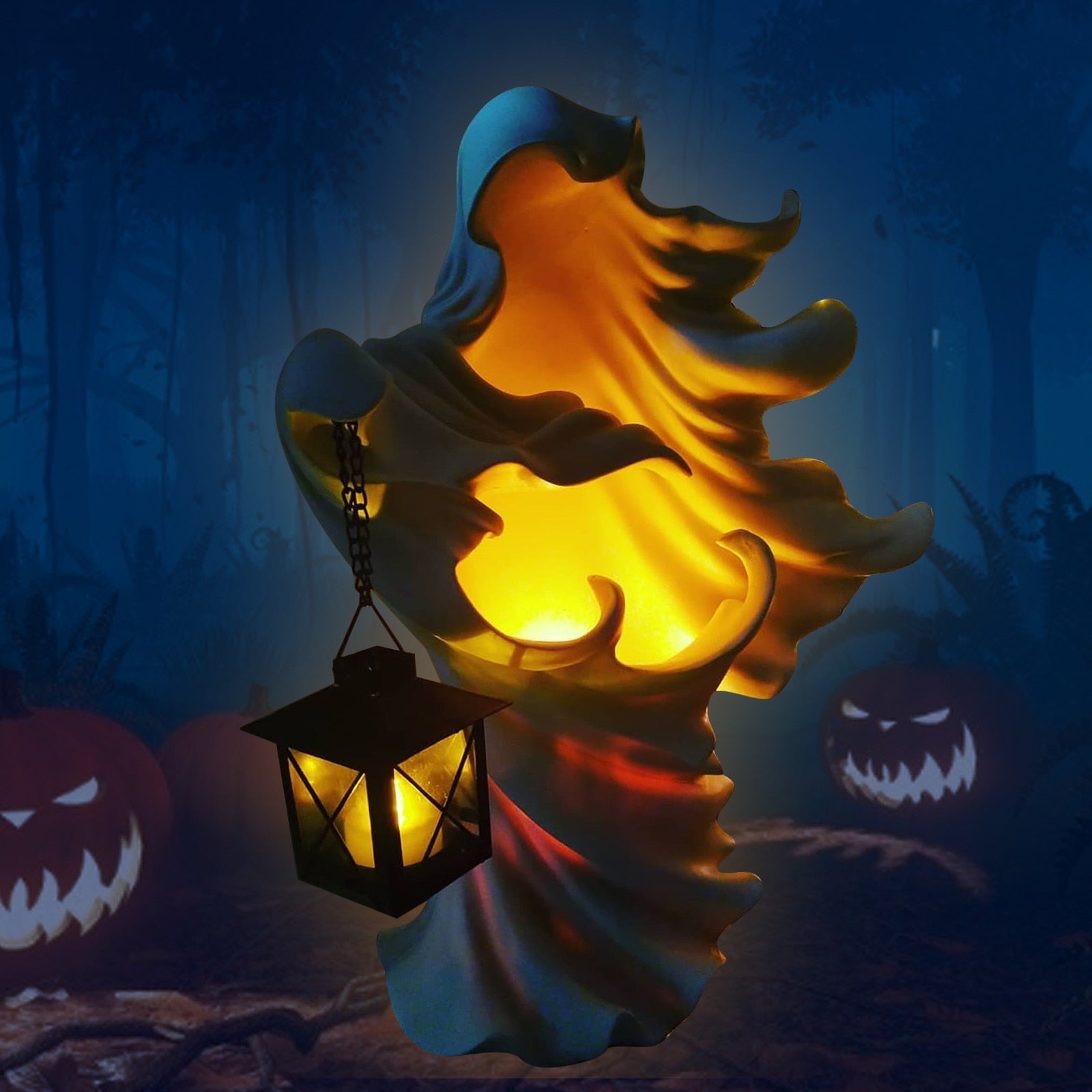 Spookydoo™ Halloween Witch/Ghost Resin Statue