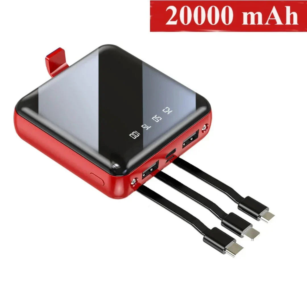 Mini Power Bank | 4-cable 20000 mAh