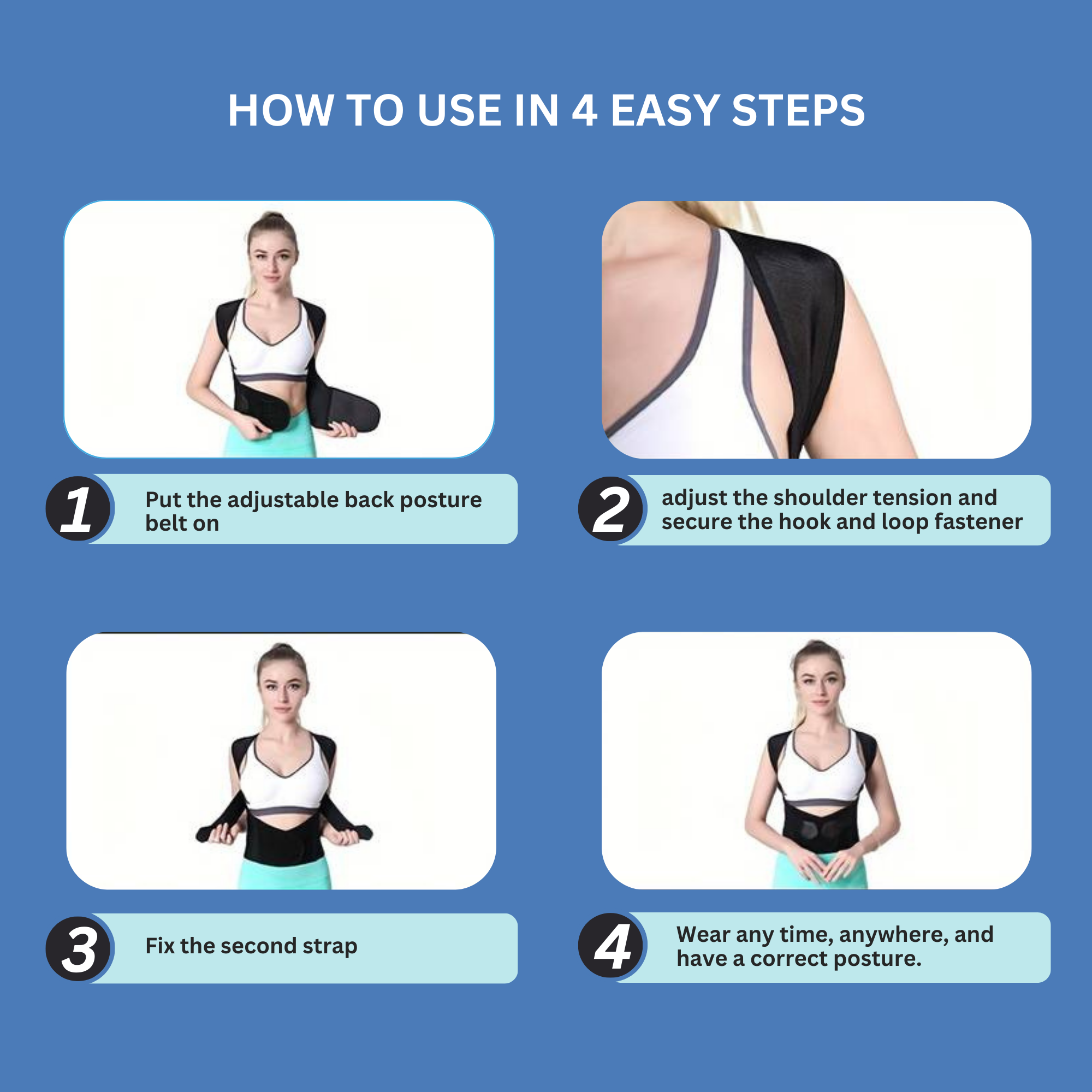 Backfix - Adjustable Back Posture Belt