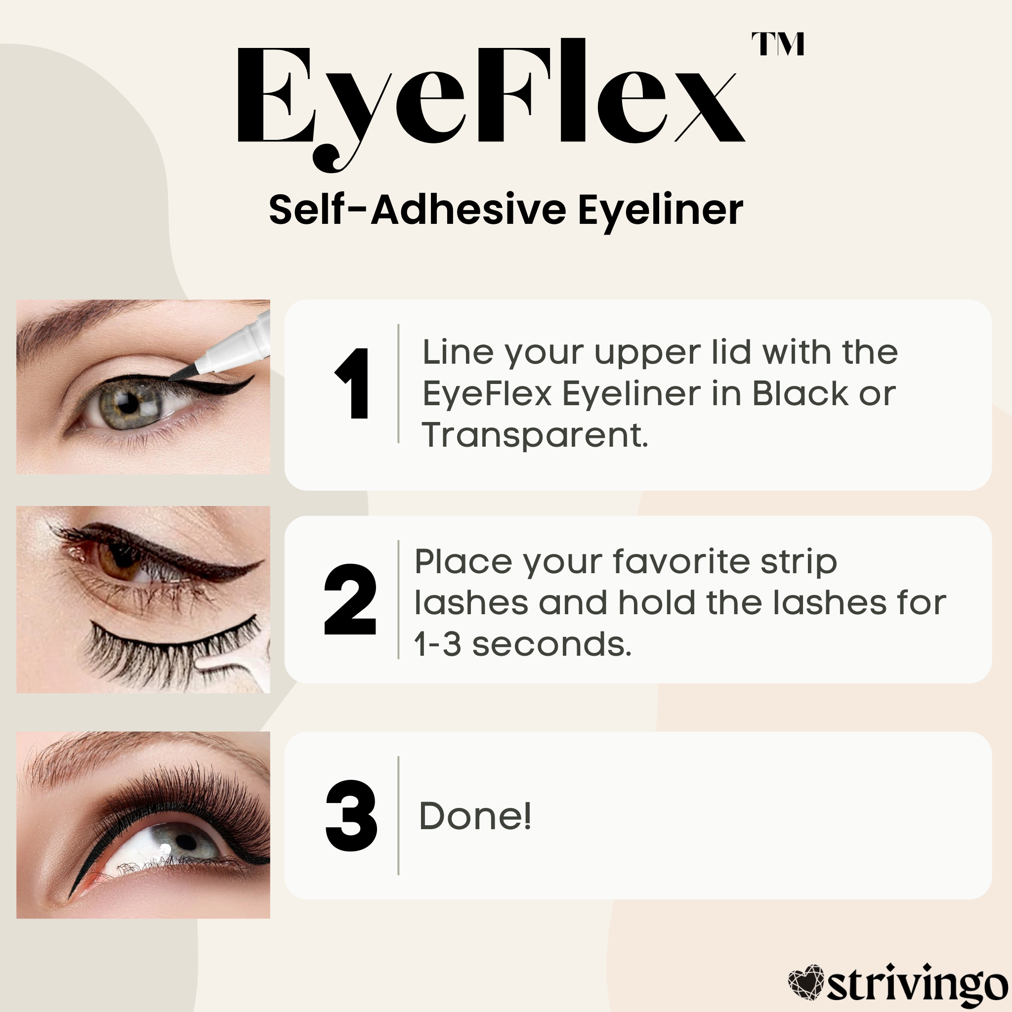 EyeFlex™ Self-Adhesive Eyeliner -  No Glue or Magnets!