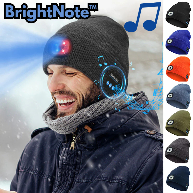 BrightNote - Knitted hat with LED light and speakers