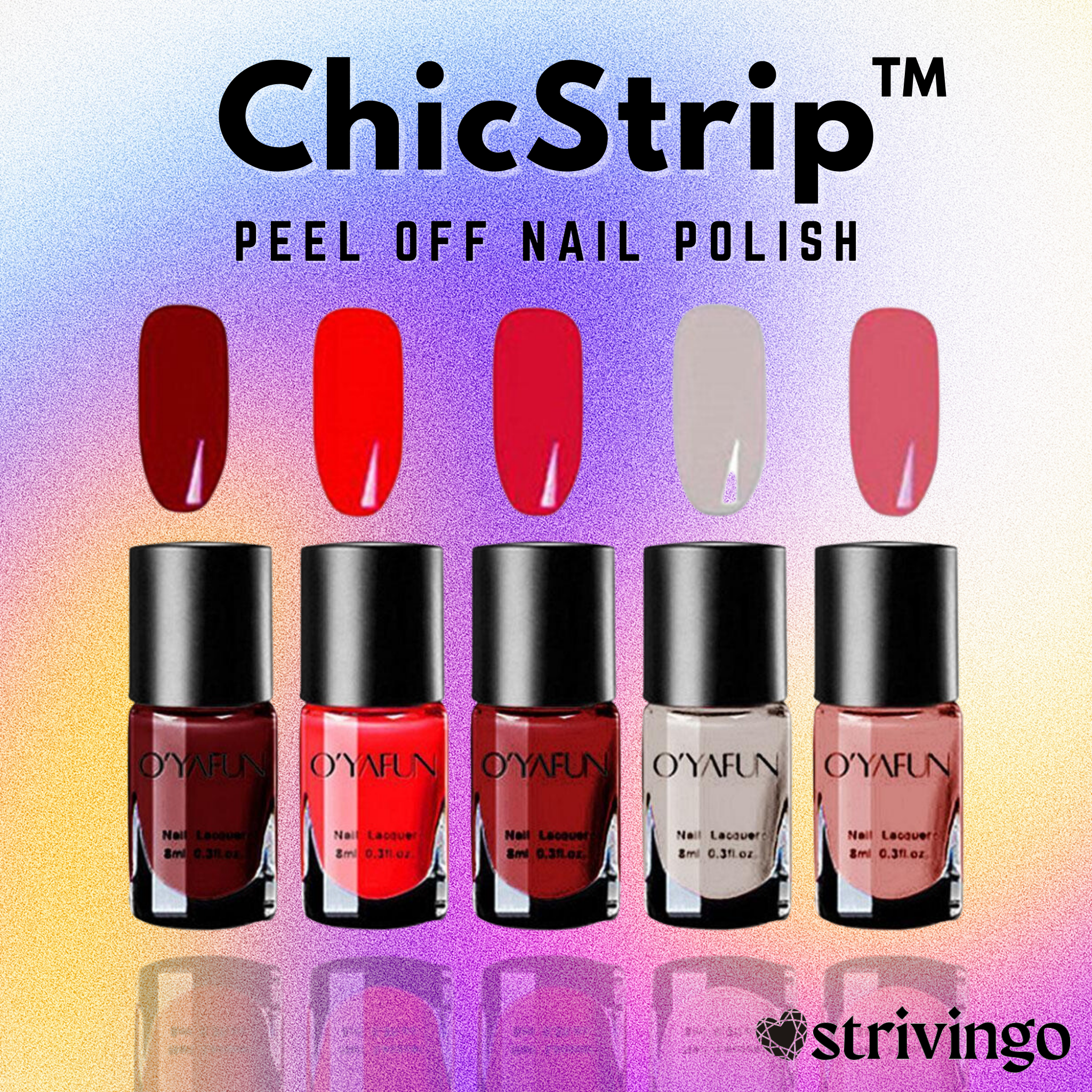 ChicStrip™ Peel Off Nail Polish | No Chemicals Needed