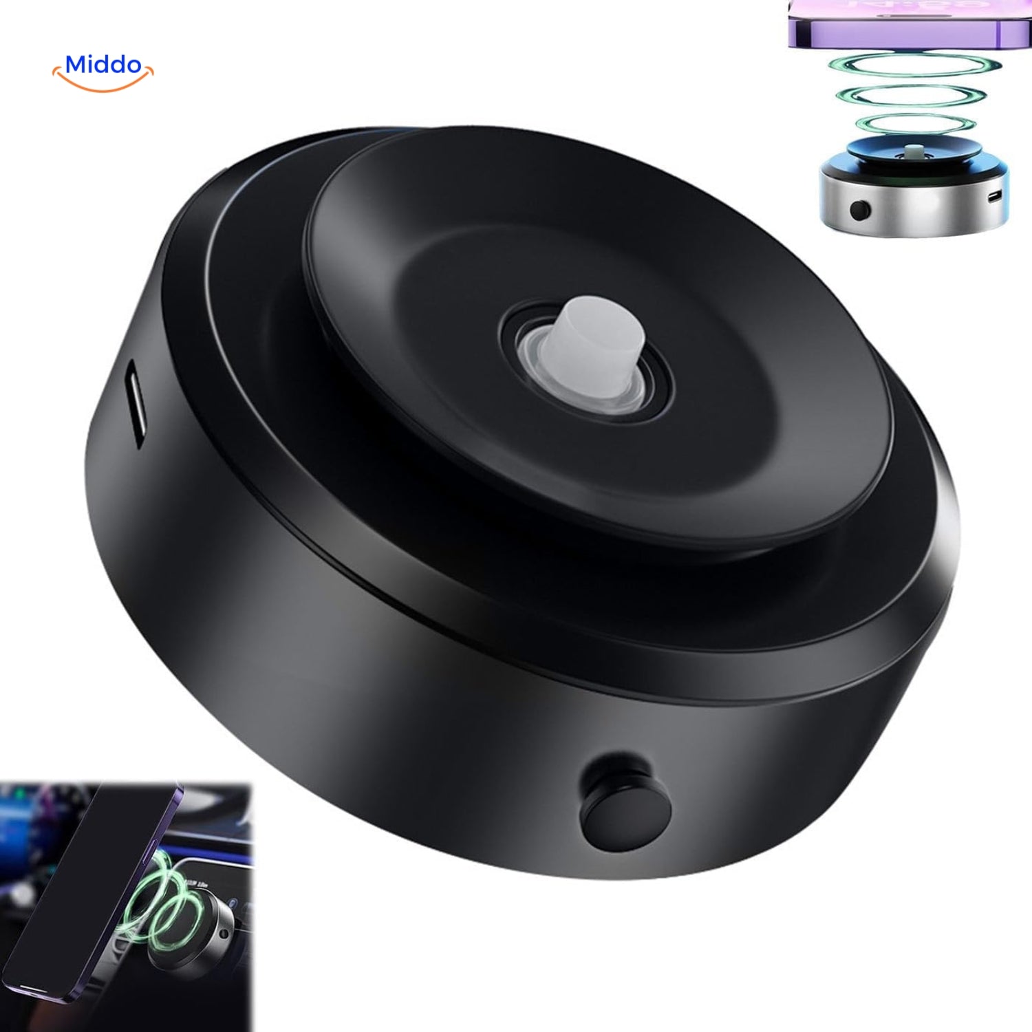 OrbitMount | Portable 360° Car Mount with Magnetic Suction Cup