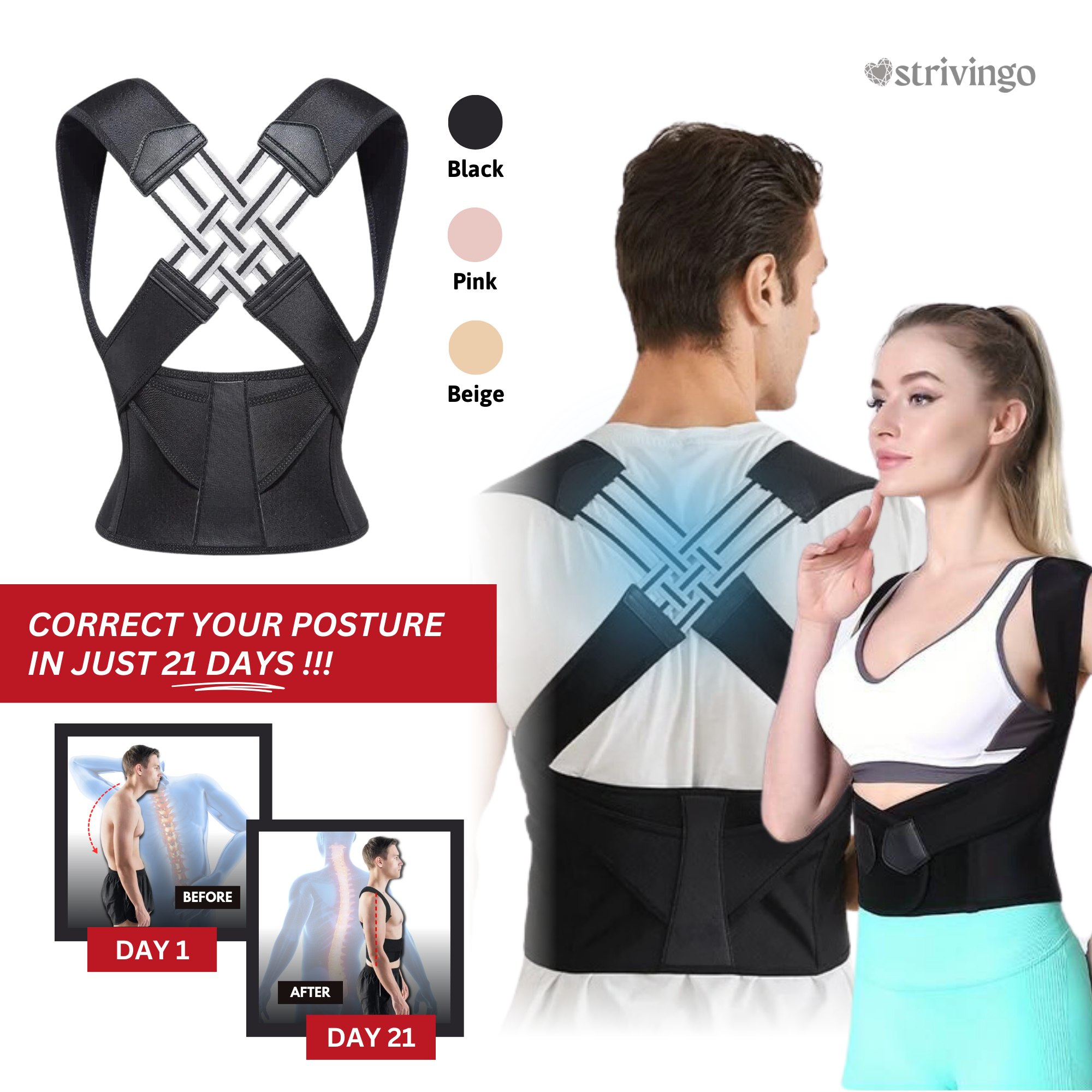 Backfix - Adjustable Back Posture Belt