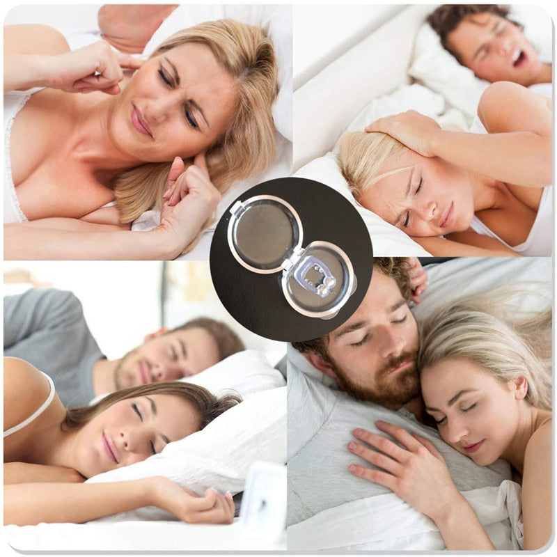 Magnetic anti-snoring clip