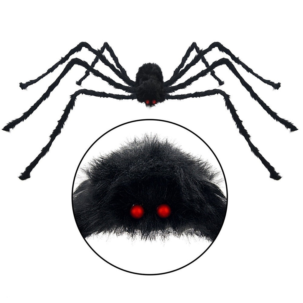 Black spider Halloween decoration