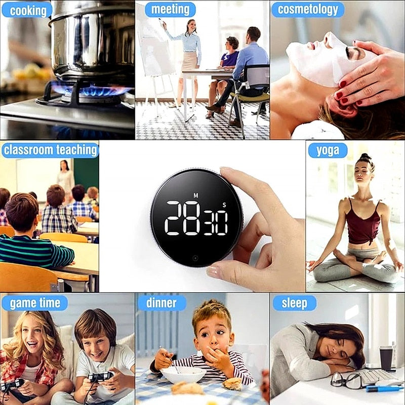 Magnetic LED digital kitchen timer