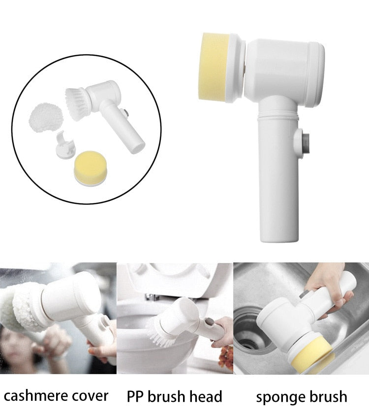 Electric hand scrubbing brush - 3 heads included 【Last day discount】