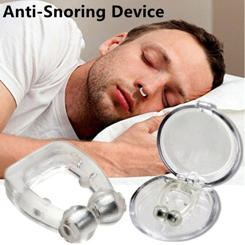 Magnetic anti-snoring clip