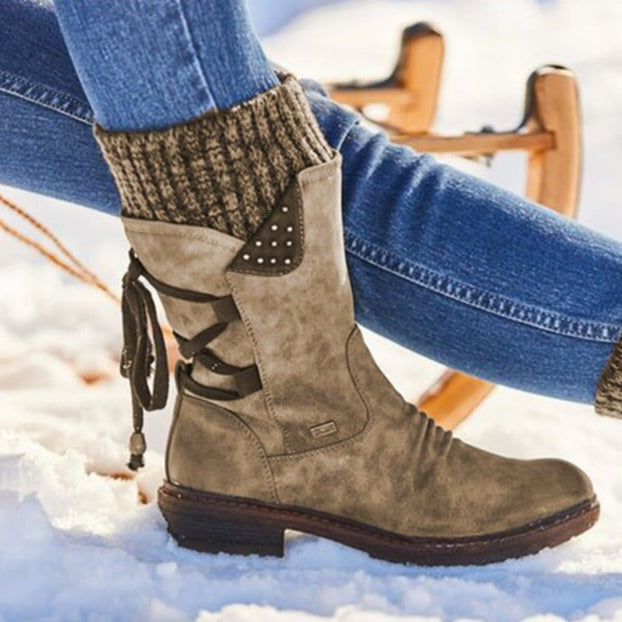 (50% off) Warmi™ - Half high boots with zipper for women Boots [Last day discount]