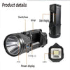 Solight USB Rechargeable Solar-Powered Handheld Searchlight