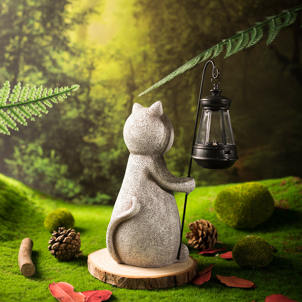 Scattue Solar Cat Resin Statue