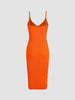 Sunsweet Orange Women Summer Dress