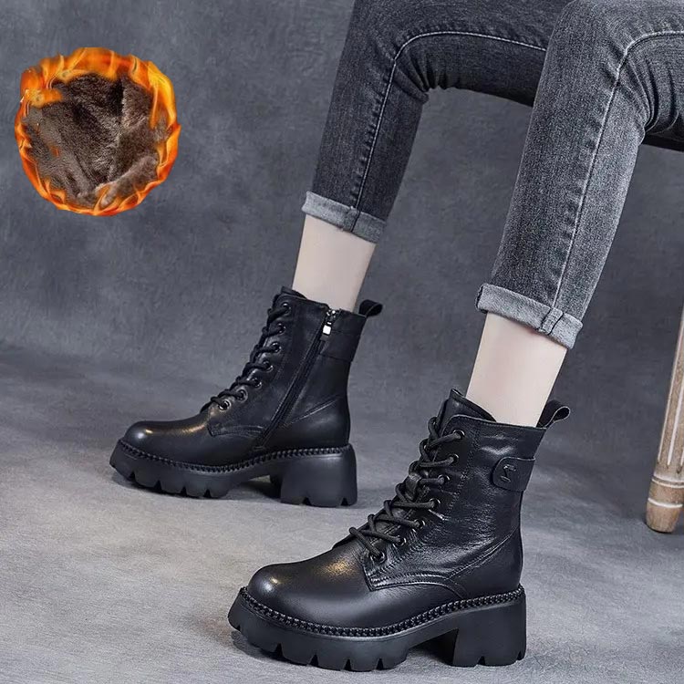 PaddedWalk - women's boots with thick soles and warm ankles