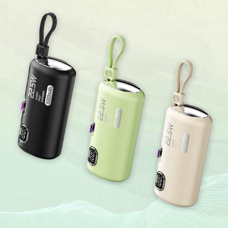 FastCharge - Portable power bank with integrated cables